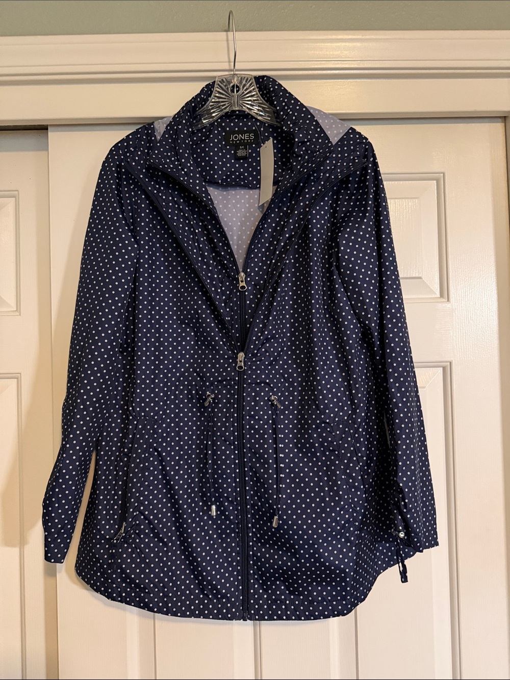 NWT Jones New York Navy Hooded Jacket